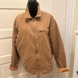 Abercrombie and Fitch Men's Canvas Chore Denim Jacket Outdoors Western Rugged